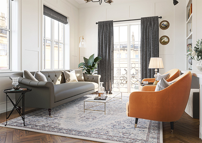 Darwin, Charcoal - Made to Measure Curtains - Image 8